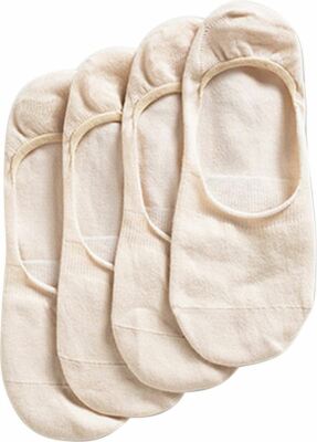 Esprit Mens Basic Sporty Ankle Non-slip 2 Pack Shoe Liners - Cream