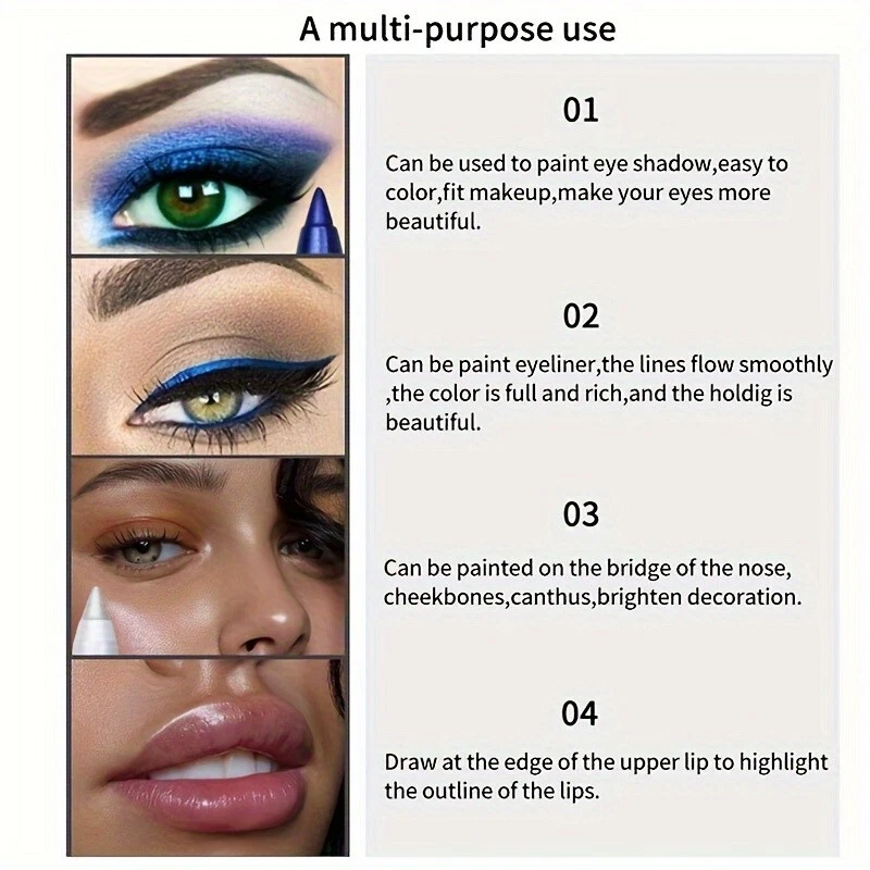 12 pieces of eyeliner pencil with pencil sharpener suit color eyeliner pencil - Image 3 of 4