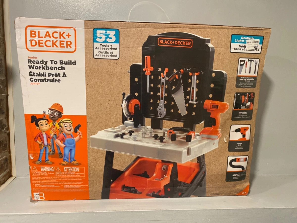 Black + Decker, Junior, Ready To Build, Workbench, With 53 Tools & Acc,  New!