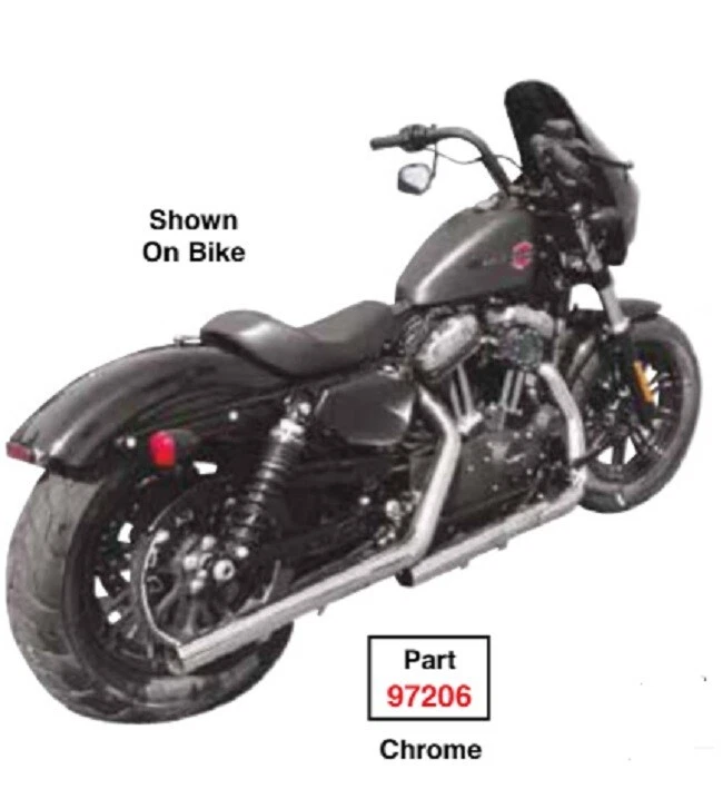 Silenciadores deslizantes cromados 2" para 14-22 Harley Sportster XL 1200 883 97206 - Imagem 2 de 4