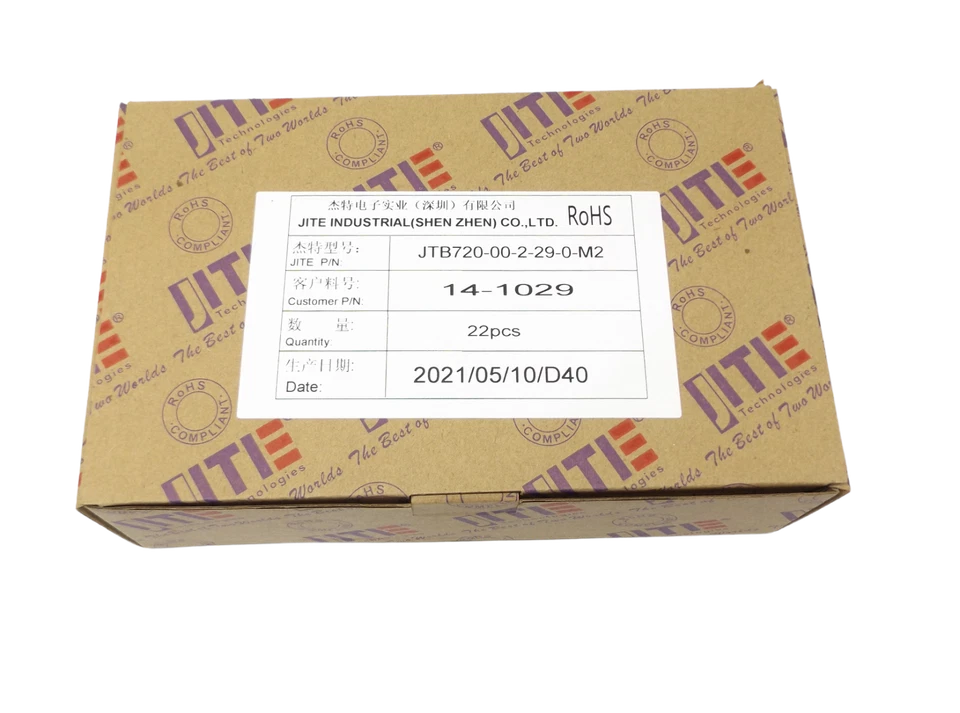 Case of 22 Pairs Jite JTB720-00-2-29-0-M2 14–1029 Terminal Block - Image 2 of 2