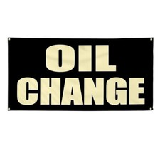 Vinyl Banner Multiple Sizes Oil Change D Weatherproof Industrial Yard Signs