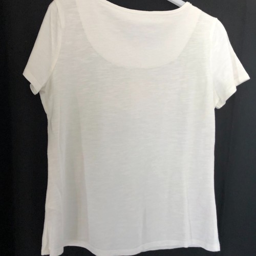 M&S Per Una - Ivory White T-Shirt Top. Size 10 - Picture 3 of 5