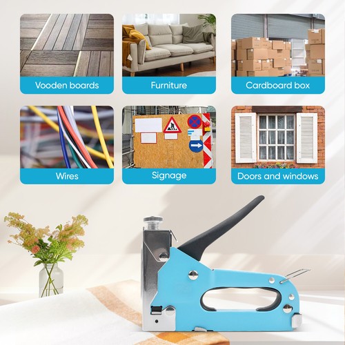 Staple Gun Heavy Duty Tacker Stapler Upholstery Nail Gun 3000x Staples Hand Tool - Picture 10 of 12