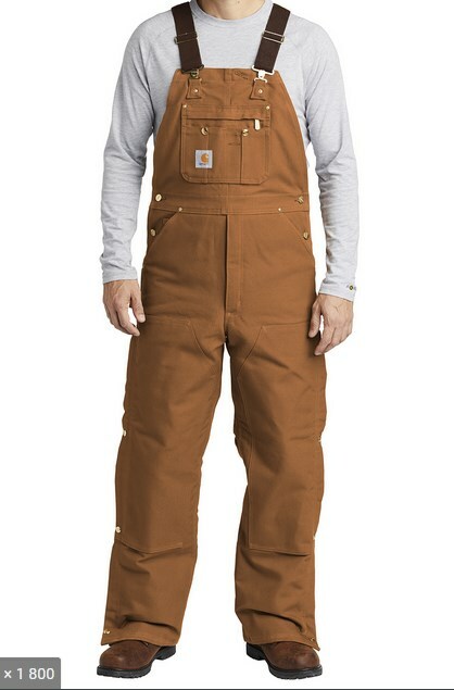 Carhartt Men's Arctic Quilt Lined Duck Bib Overalls big size 46x30