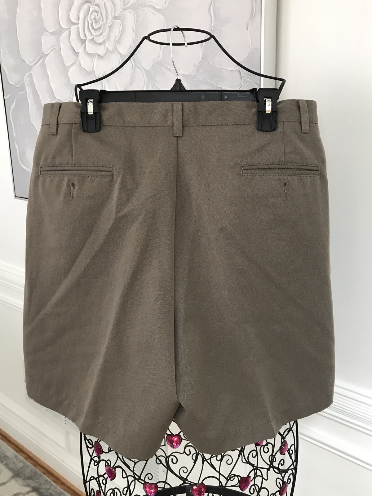 Men's Dockers Golf Dark Green Khaki Golf Shorts Size… Gem