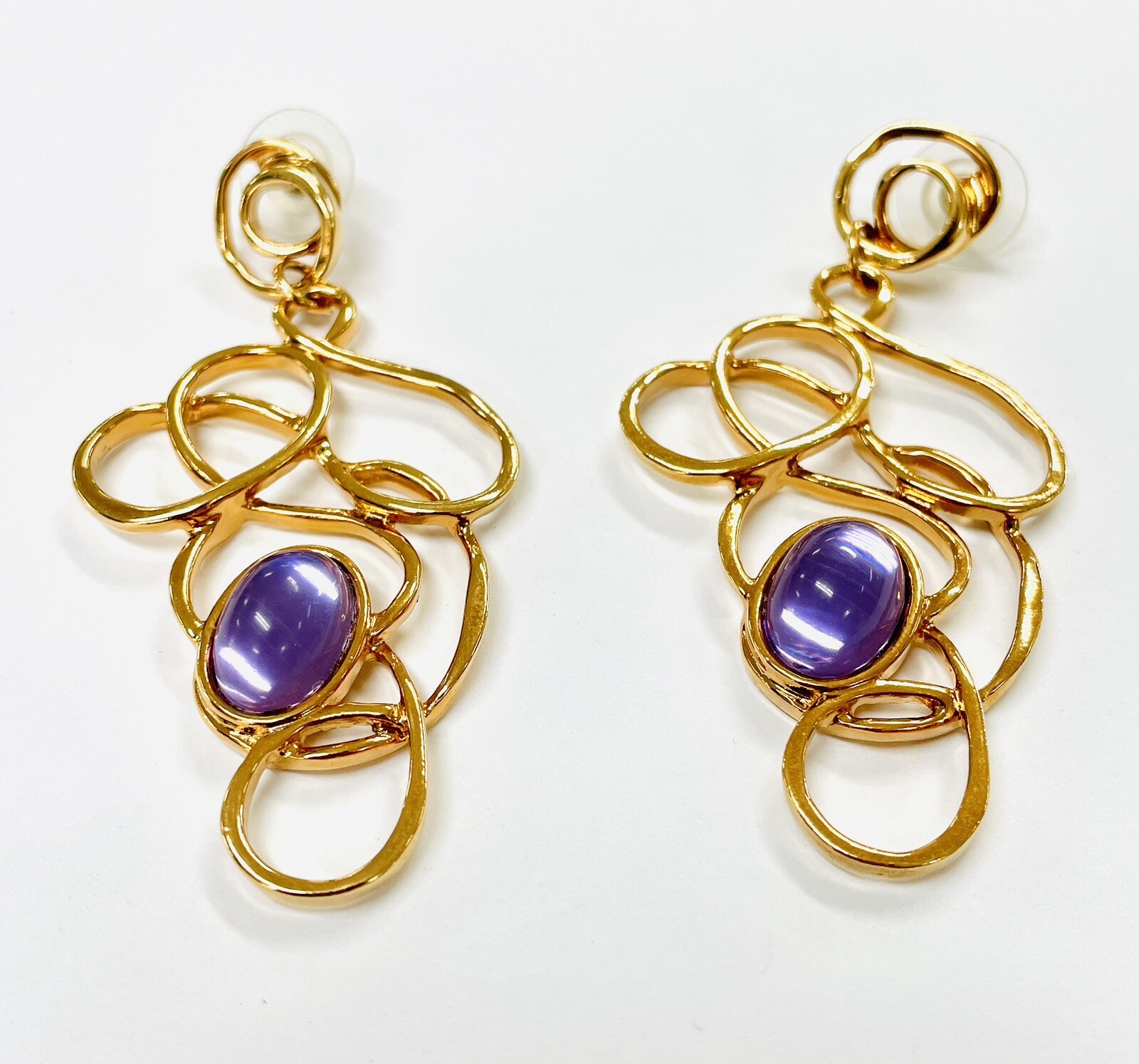 Vintage Avon Circle Signed Golden  And Purple Cabo… Gem