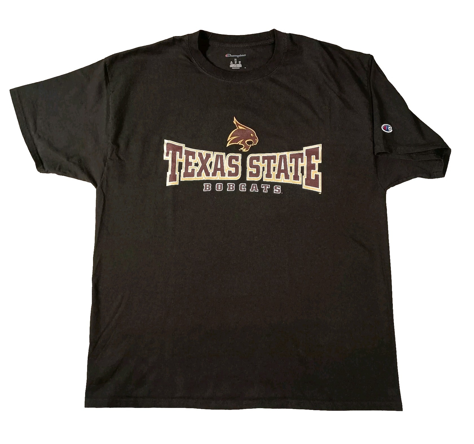 Texas State Bobcats Short Sleeve Shirt Men's Size XL Black College Sports