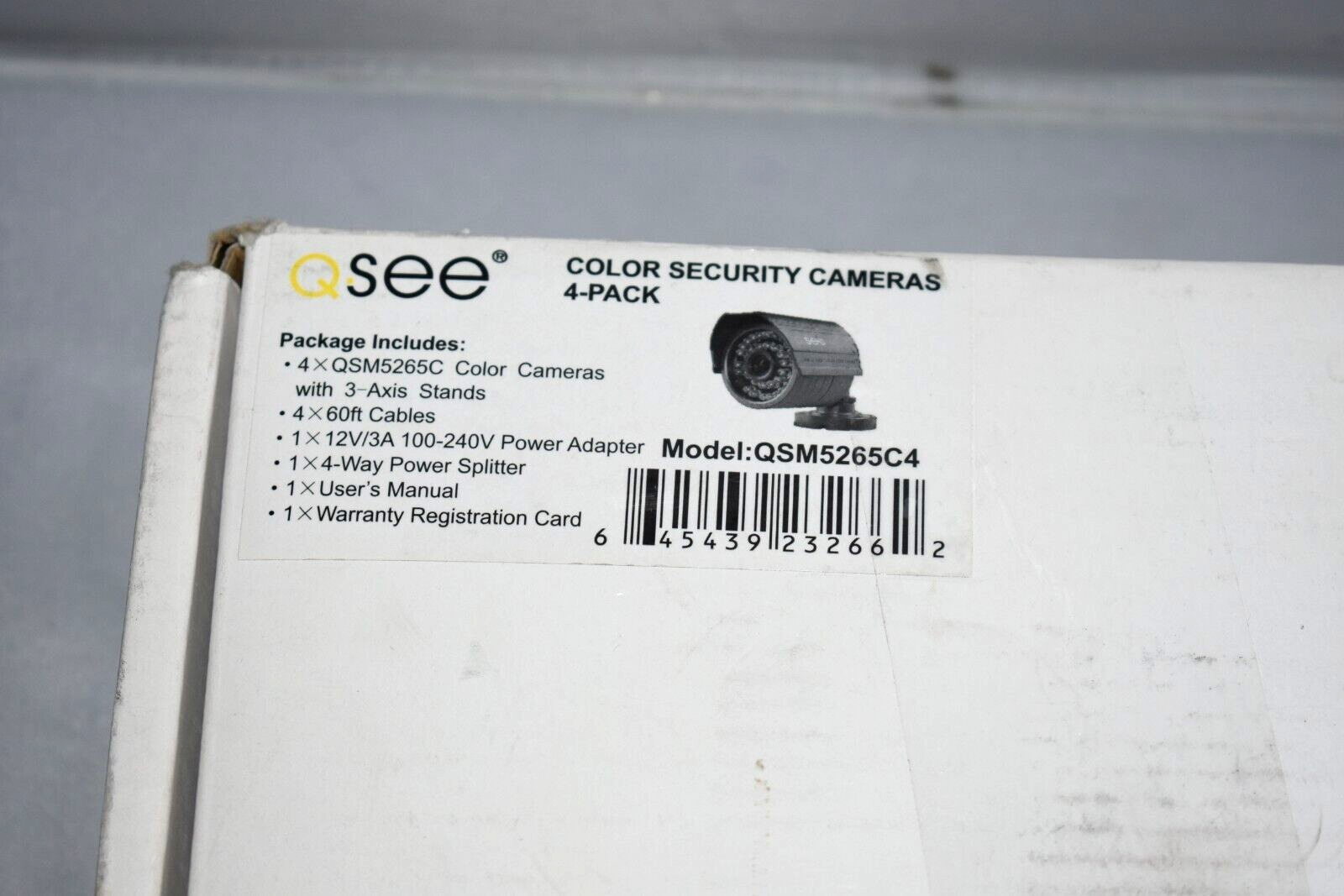 QSee 4 Pack Kit QSM5265C Premium Security Color Camera w/IR Lights