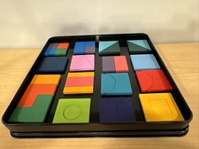 Magnetic Shapes Puzzle Brainwright Abstract World 39 Wooden Pcs Travel Puzzle