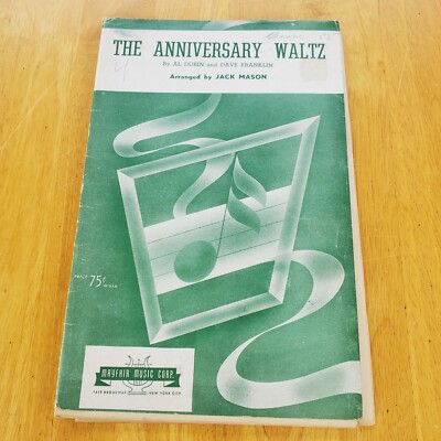 The Anniversary Waltz Jack Mason 14 Pieces Of Sheet Music Different Instruments 