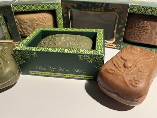 3 Aleppo-Seifen: Olivenöl, Oud Amber Safran, Lavendel & Rosmarin-135gr je Stück - Bild 6 von 6