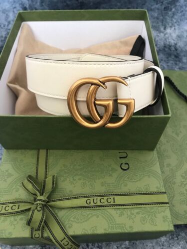 90/36 NEW $580 GUCCI Red GUCCISSIMA Leather GOLD FELINE CAT HEAD LOGO Men  BELT