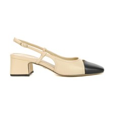 Sam Edelman Tarra Summer Sand/Black Slingback Heels I2694L1900