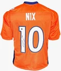 Bo Nix Signed Custom Orange Football Jersey (Beckett)