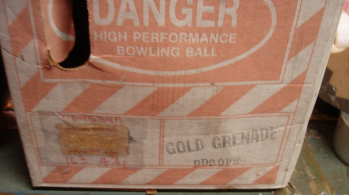 g7 16# Golden Goodie Roto Grip FLORIDA 1990 GOLD GRENADE Bowling