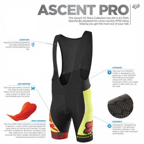 FOX Racing ASCENT PRO Cycling Bib shorts - Picture 2 of 9