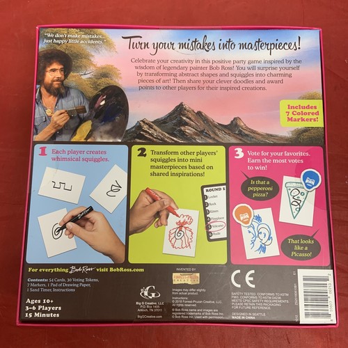 NEW Bob Ross Happy Little Accidents Party Board Game, Creative Drawing SEALED - Picture 6 of 10