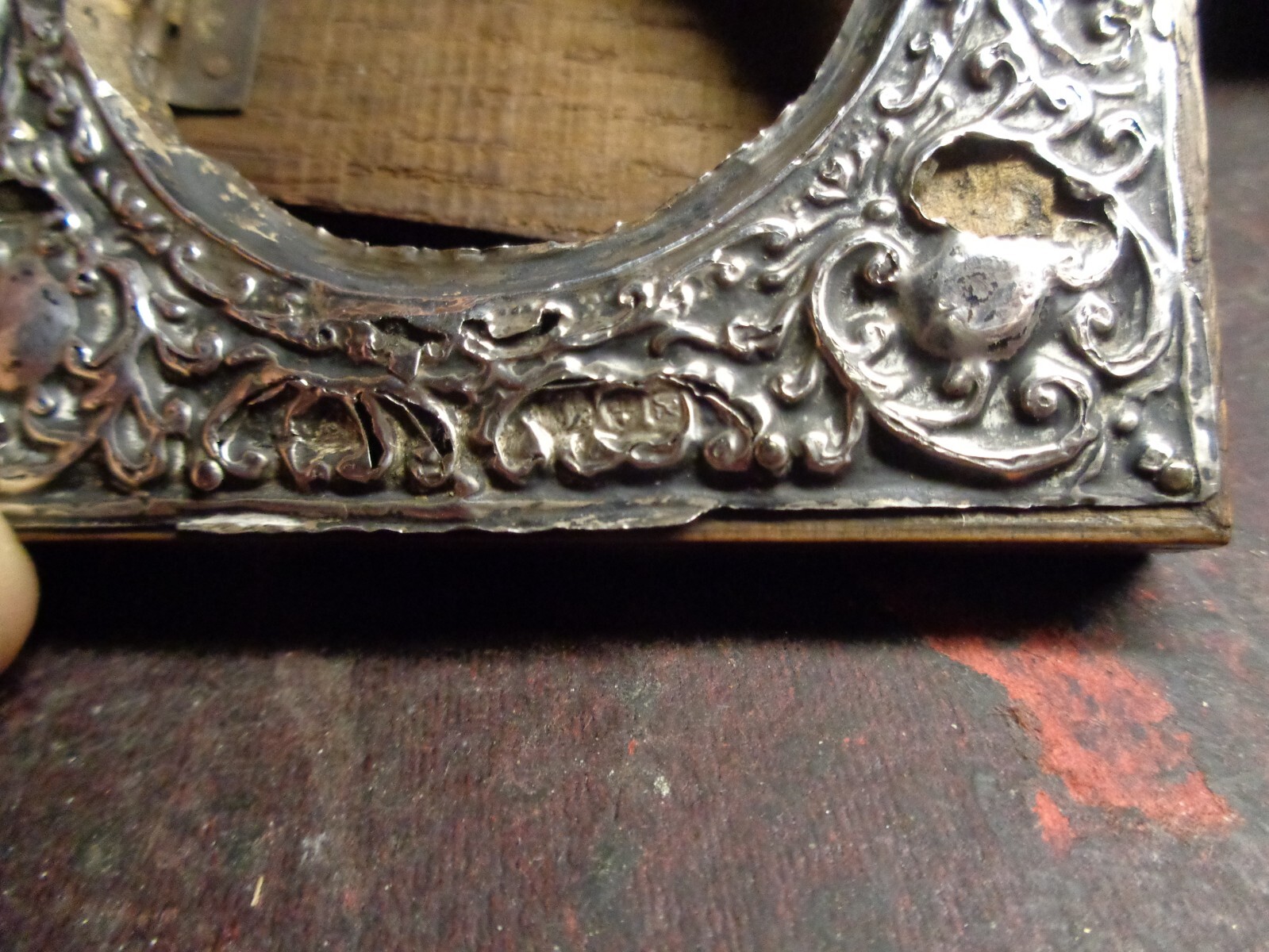 Antique 'Solid Silver Faced' Photo Frame 7.5cm Square eBay