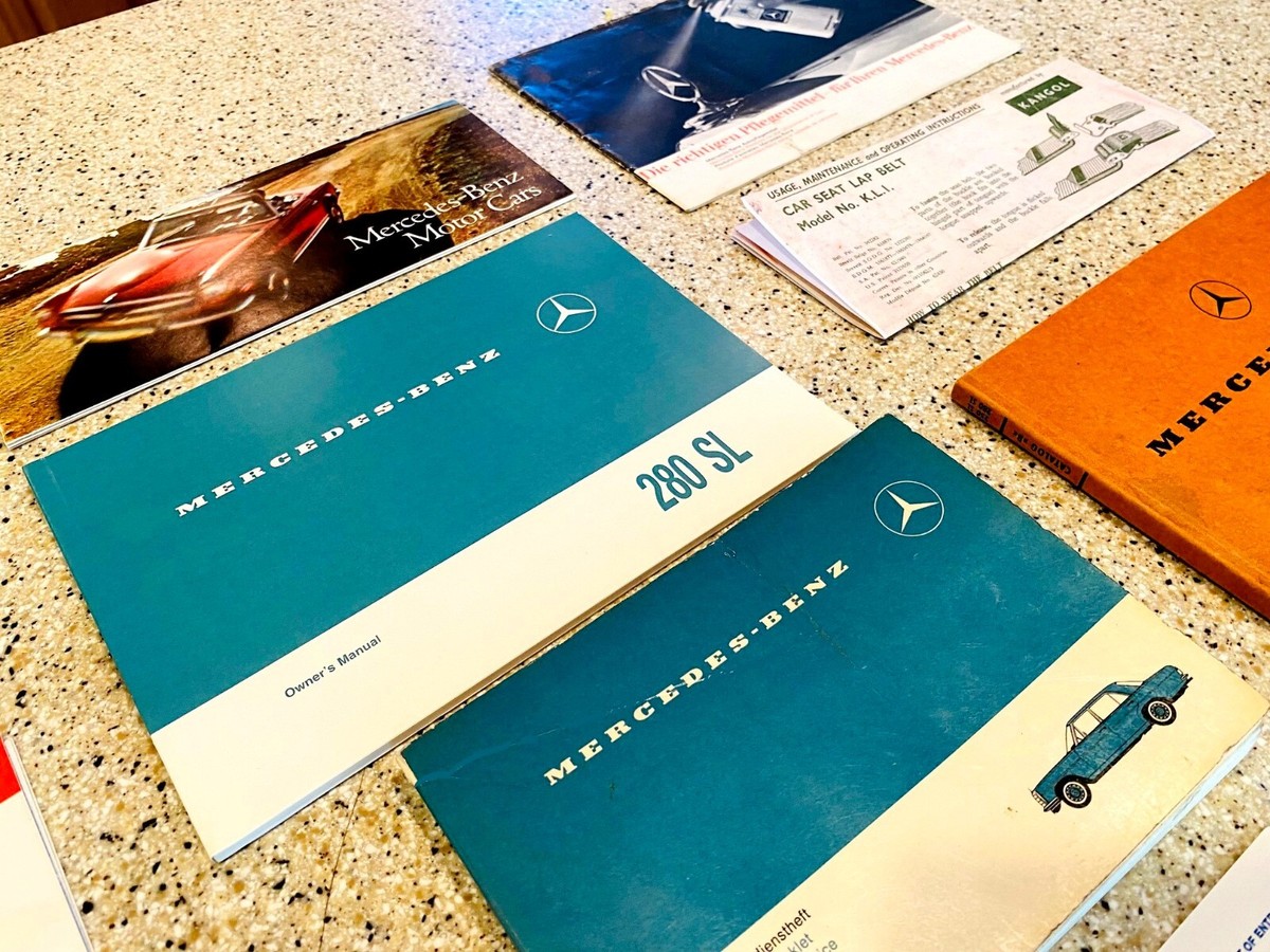 MERCEDES BENZ 280SL PAGODA OWNERS MANUAL COMPLETE SET ORIGINAL | eBay