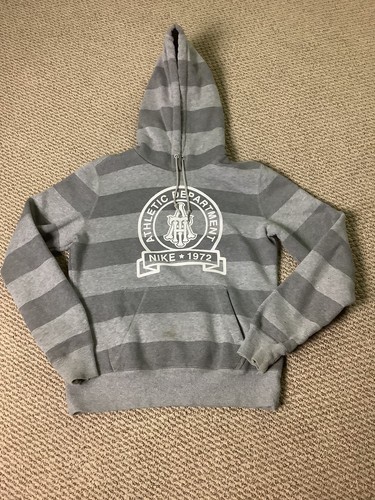 NIKE 1972 The Athletic Department Gray Hoodie Sweatshirt - Size Youth XL/Women M - Picture 1 of 8