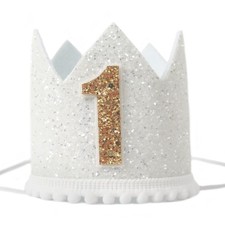 Boho 1st/First Birthday Hat Decoration White Colored 1st Cake Smash Photo Prop