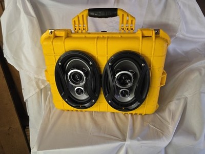 Custom Hard Case Bluetooth Speaker With Mic , Radio , Aug,  USB rechargeable 