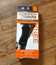 Copper Fit Freedom Copper Infused Compression Knee Sleeve Black Unisex L