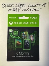 Genuine Retail Xbox & PC Game Pass 6 MONTHS - Physical Card - Makes a Great Gift