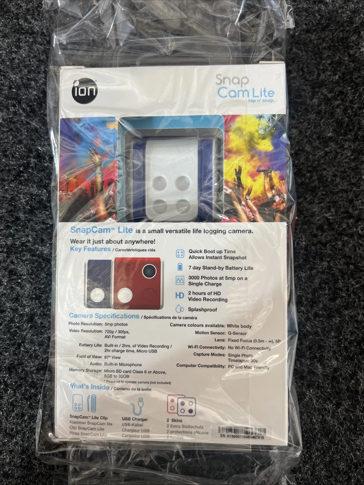 New and Sealed iON Sports Action Body Wearable Camera 1046 Lite Snap Cam - Image 2 of 2