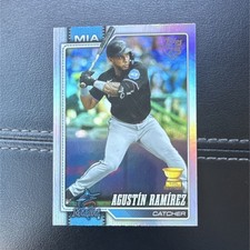 Topps 2021 Agustín Ramírez Miami Marlins #287 Rainbow Foil Baseball Card