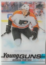 2019-20 UPPER DECK YOUNG GUNS CLEAR CUT GERMAN RUBTSOV ROOKIE PHILADELPHIA