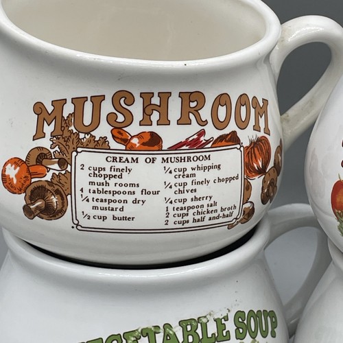 Vintage Dat'l Do It Soup Recipe Mugs Retro 70's Kitchen MCM Set of 6 - Picture 2 of 9