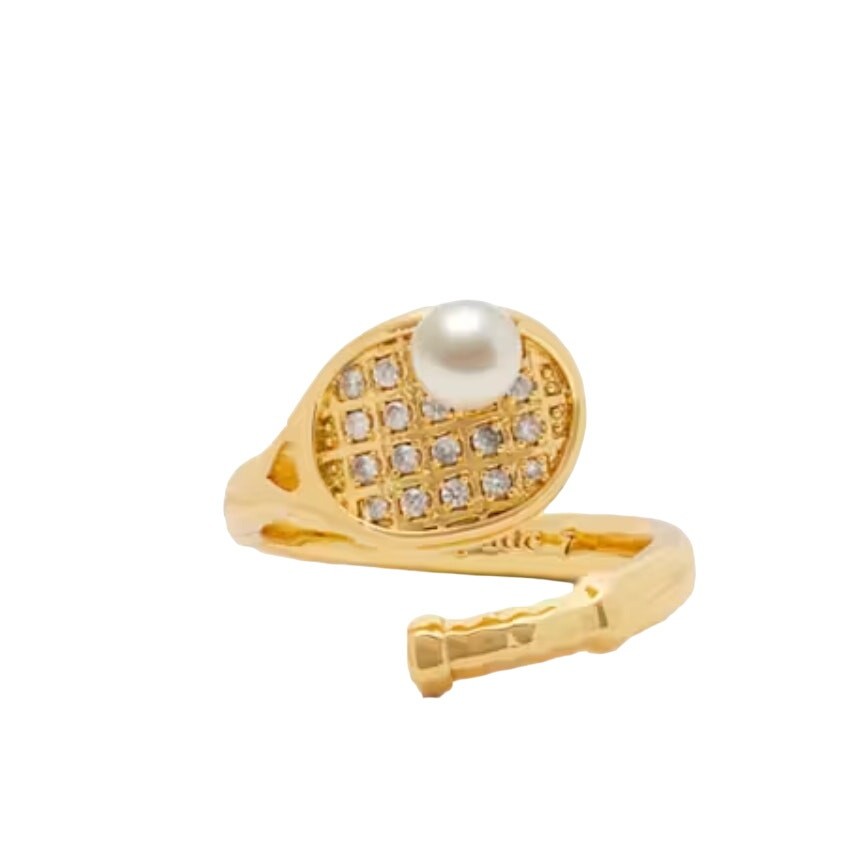 Kate Spade Queen Of The Court Tennis Ring size 8 thumbnail 2