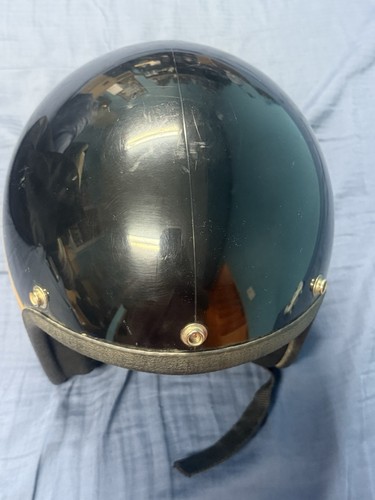 Vintage 1987 Ski-Doo Snowmobile Helmet Model 100 sz Medium Black Stripes & Bag - Picture 7 of 12