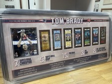 Tom Brady New England Patriots Signed 8x10 Photo w/7 Super Bowl Tickets TRISTAR