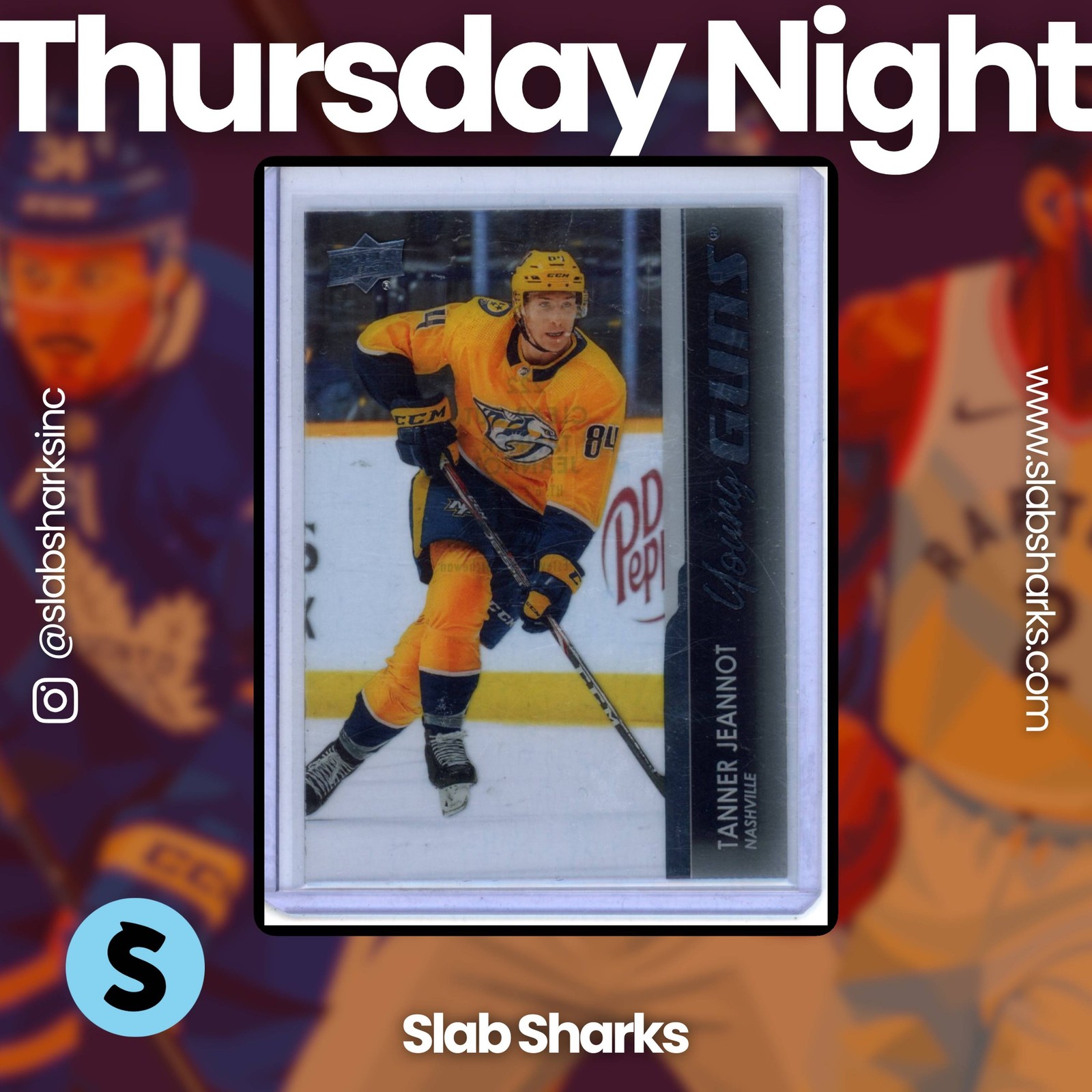 2021 UPPER DECK #222 TANNER JEANNOT CLEAR CUT YOUNG GUNS RC ROOKIE