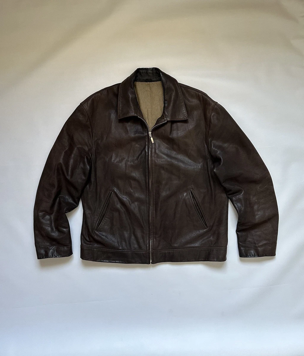 HUGO BOSS Leather Outer Shell Brown Coats, Jackets & Vests for Men