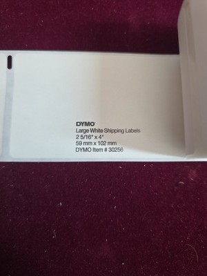 Dymo Lg. White Shipping Lables  2 5/6'' X 4''  59mm X 102mm #30256 Box Of 18 Rolls