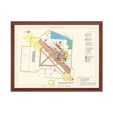 Old Map of Lockbourne Air Force Base, OH 1951 - Vintage Lock