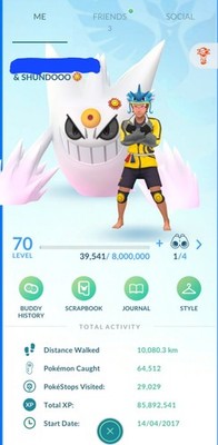 Pokemon ACC GO Level 70 SHUNDO Gengar Mega Evolved Near Shundo Mewto Armored Mew