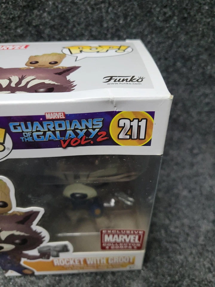 Funko Pop Guardianes de la Galaxia Vol 2 Rocket Groot 211 Marvel Exclusivo Nuevo en Foto 2 de 4