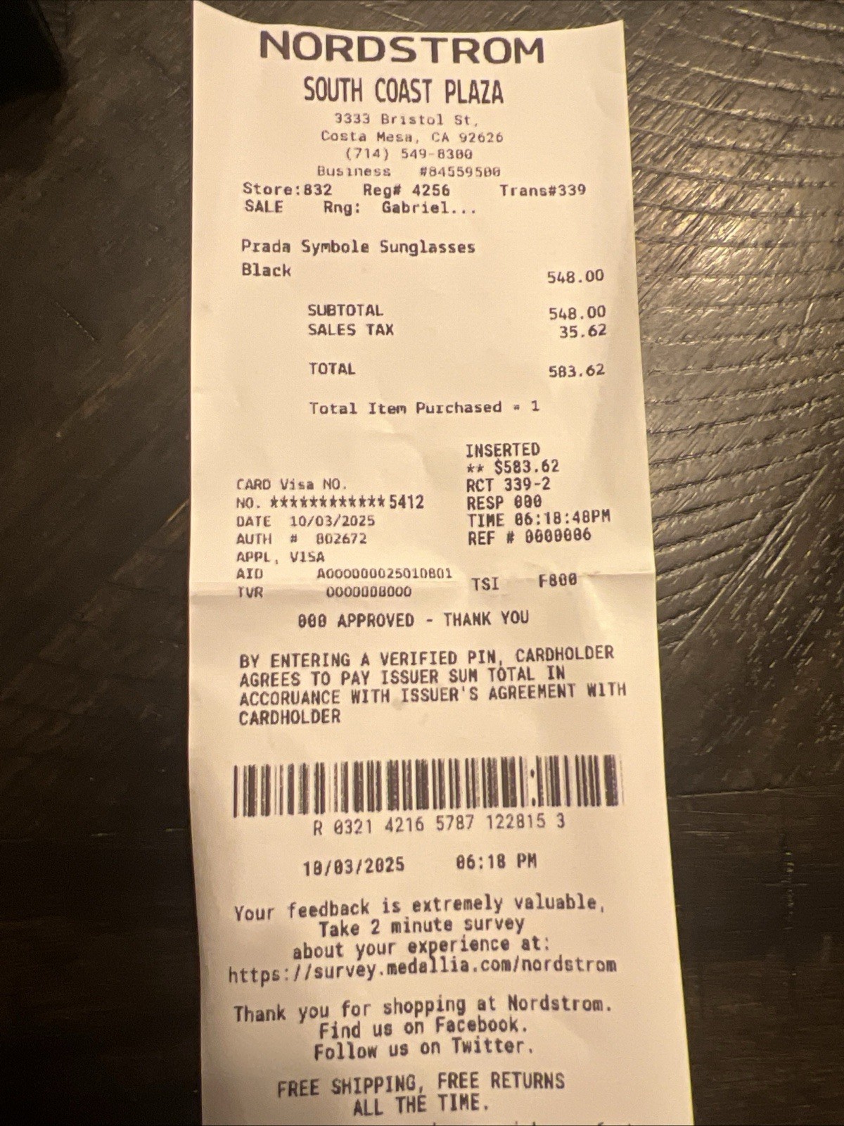 PRADA Symbole Sunglasses Black Frame With Graduated Lenses Brand New thumbnail 2