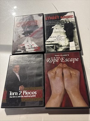 How To Do Street Magic & Card Guide Torn 2 Pieces Rope Dvd Lot Of 4 Illusionist