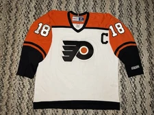 Vtg CCM NHL Mens Philadelphia Flyers 18 Mike Richards Hockey Jersey Size XL