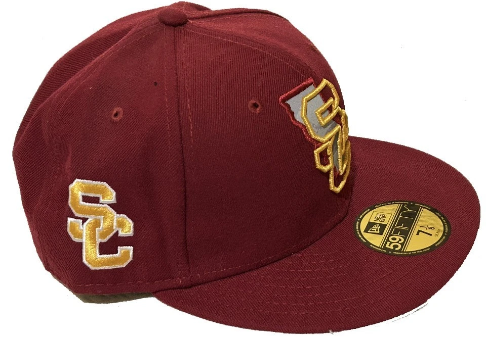 Authentic NWT New Era NCAA USC Trojans Reflective CA Map & SP 59Fifty Fitted Hat - Image 3 of 4