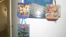 reuseable shopping bags-3 different monet-butterflies2-18x14&1-16x14