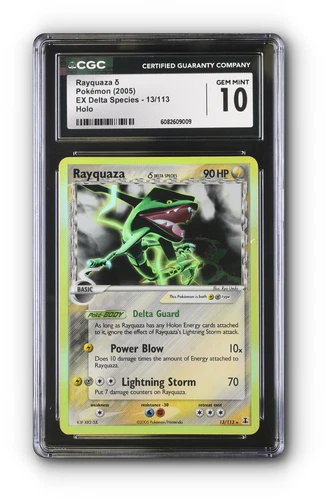 POKEMON Rayquaza (Delta Species) 13/113 Delta Species Holo - CGC 10