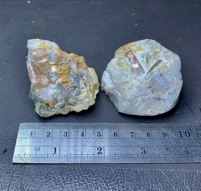 Pink Topaz Terminated crystals On Matrix From Katlang Pak, Imperial Topaz