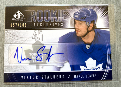 Viktor Stalberg 2009-10 SP Game Used /100 Rookie Exclusives Autograph Auto RE-VS